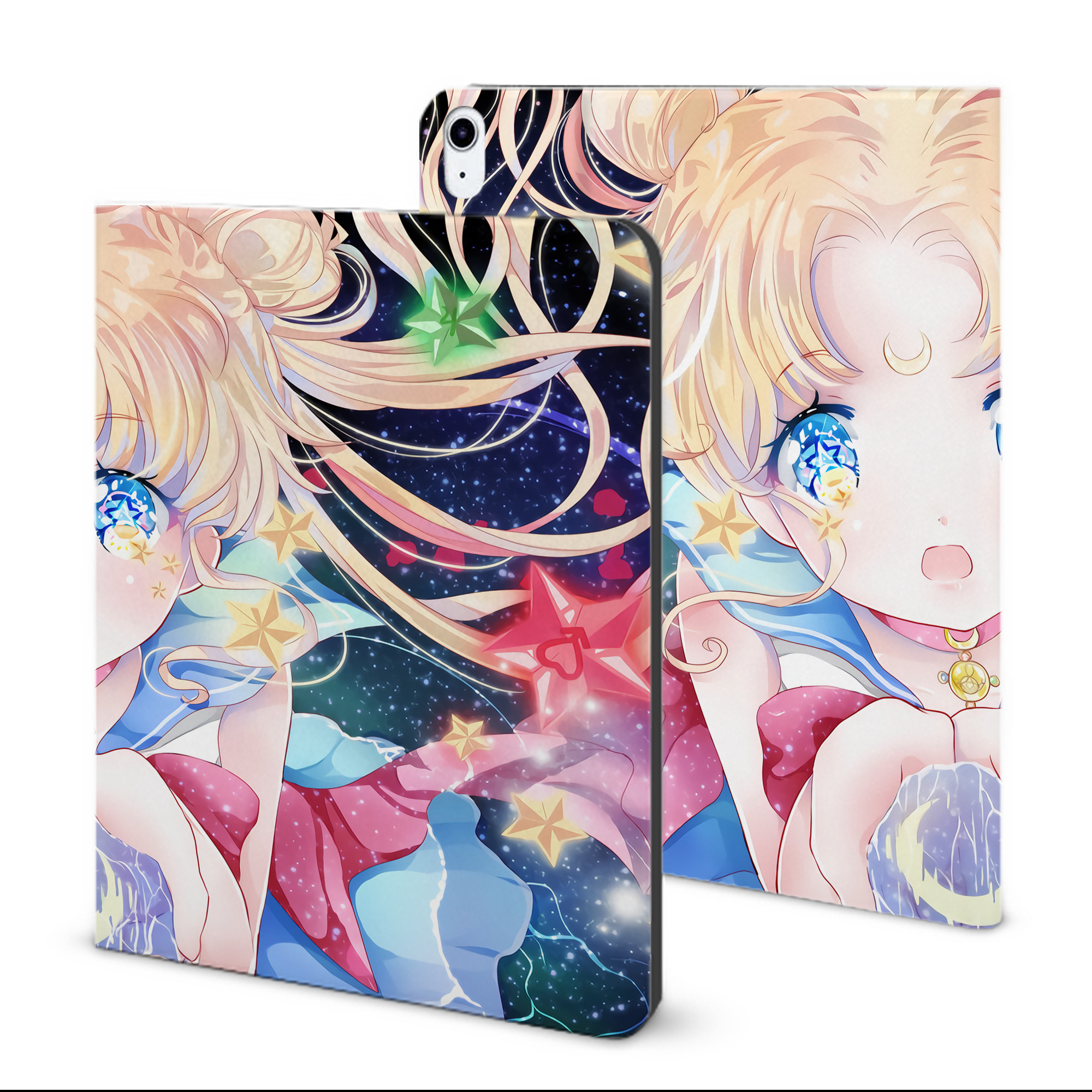 （画像用） 美少女戦士セーラームーン Sailor Moon IPad ケース ブック型 PUレザー TPU 耐衝撃 軽量 薄型 ペン収納なし 全面保護 IPad 各モデル対応